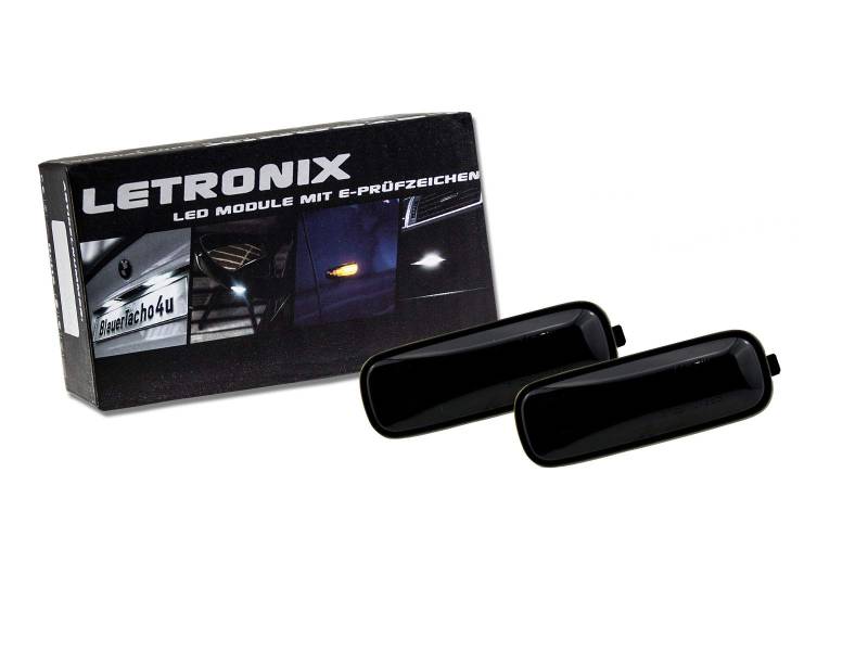 LETRONIX LED Seitenblinker Blinker Module Smoke Schwarz geeignet für Civic V/Civic VI/Civic VII/CR-V II/Jazz GD/Jazz GE/Accord VII mit E-Prüfzeichen von letronix