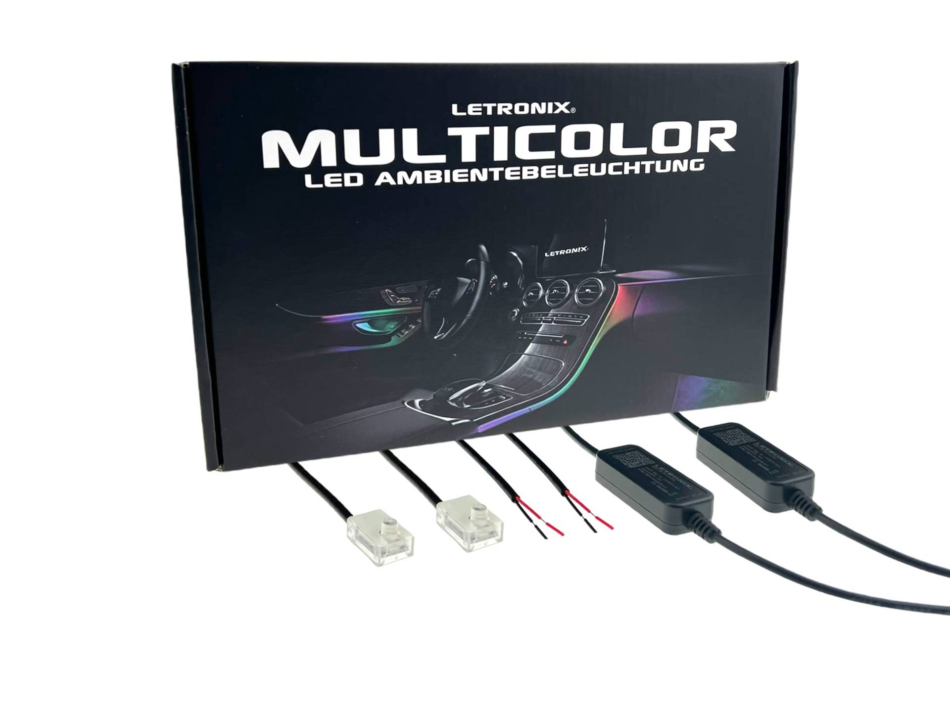 letronix RGB LED Griffmulde Türgriffbeleuchtung 2er Set mit Bluetooth App Steuerung Ambientebeleuchtung (Türgriffbeleuchtung 2 Module) von letronix