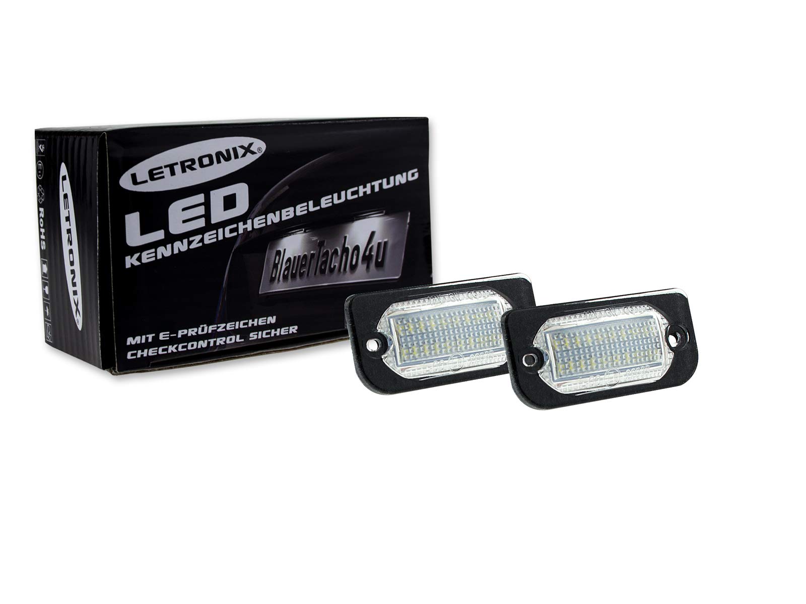 LETRONIX SMD LED Kennzeichenbeleuchtung Module geeignet für C-Klasse CL203 Sportcoupe 2000-2008 mit E-Prüfzeichen von letronix