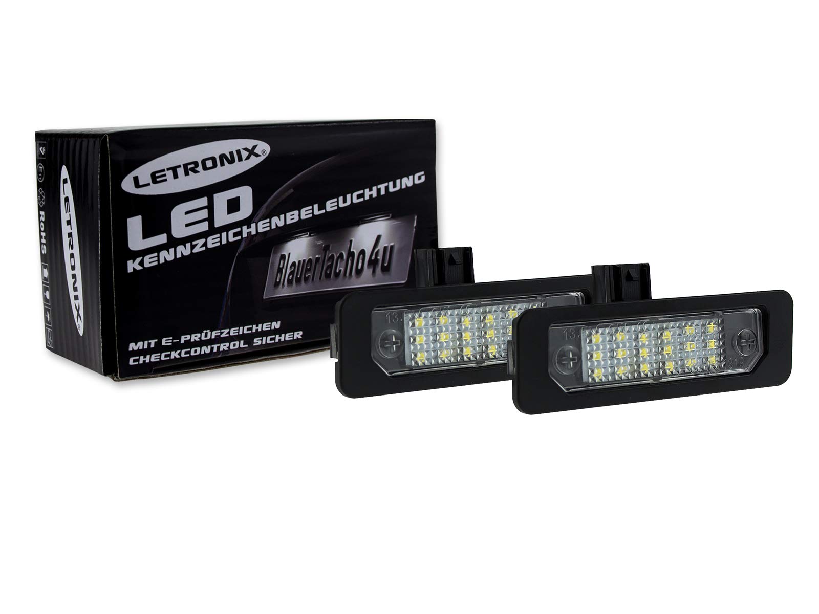 LETRONIX SMD LED Kennzeichenbeleuchtung Module geeignet für Mustang 2010-2014 mit E-Prüfzeichen von letronix