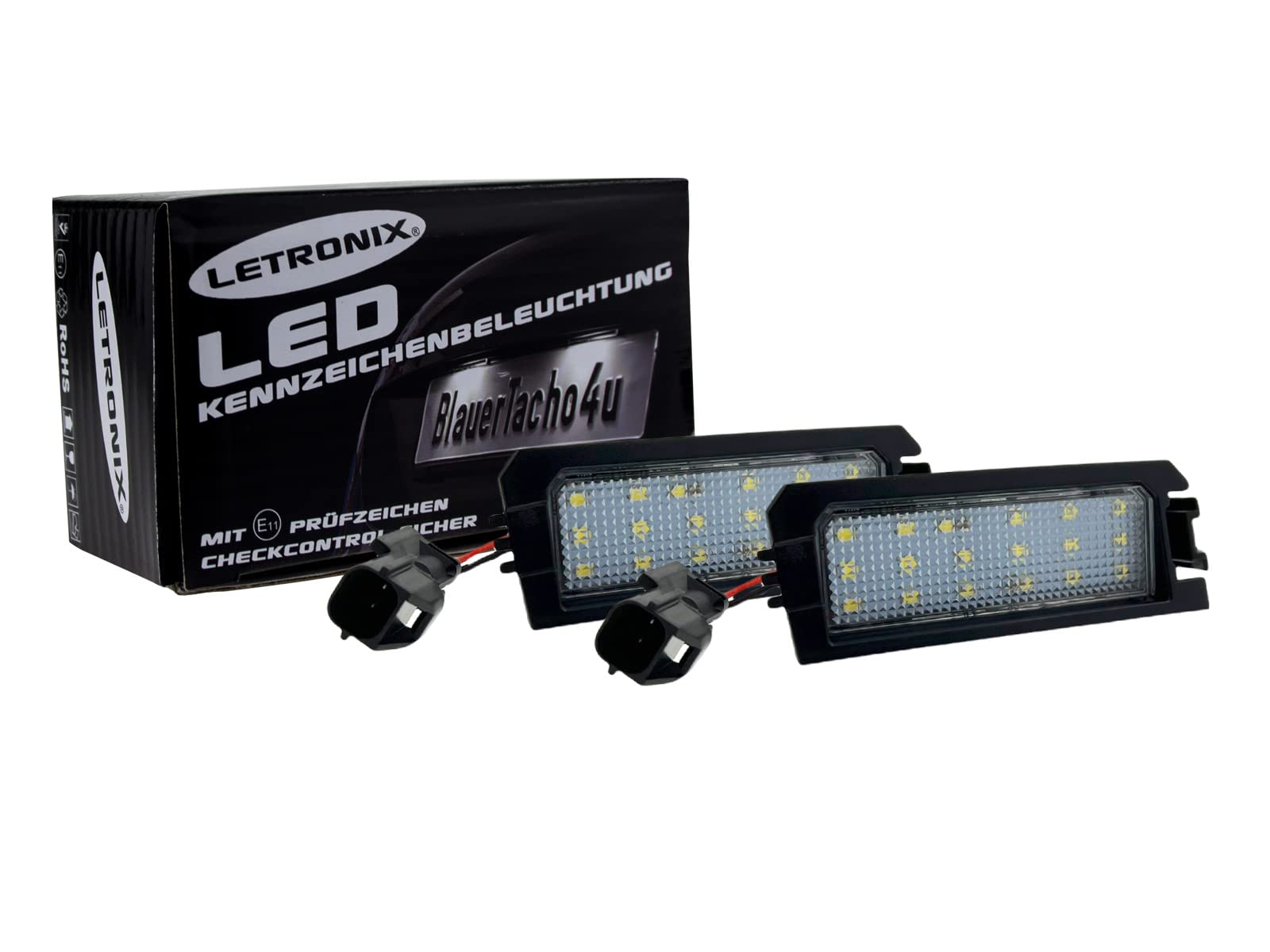 letronix SMD LED Kennzeichenbeleuchtung Module mit E-Prüfzeichen Kompatibel mit: i30 i30 N i30N Typ PD auch Fastback NUR FACELIFT ab 2021 von letronix