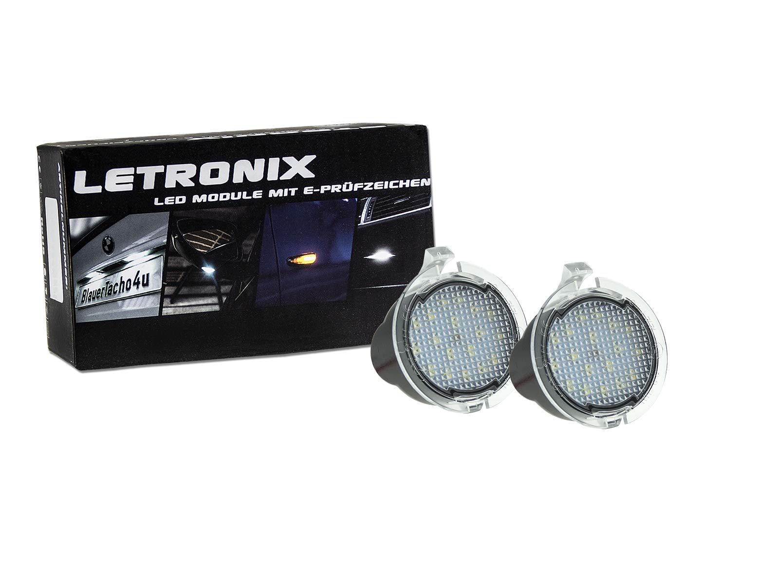 LETRONIX SMD LED Umfeldbeleuchtung Ausstiegsbeleuchtung Module Kompatibel mit: Edge 2 II/Mondeo 5 V/Explorer 5 V/F-150 Gen.12/13 / EcoSport/B-Max/Ranger/Mustang 6 VI/S-Max 2 II von letronix