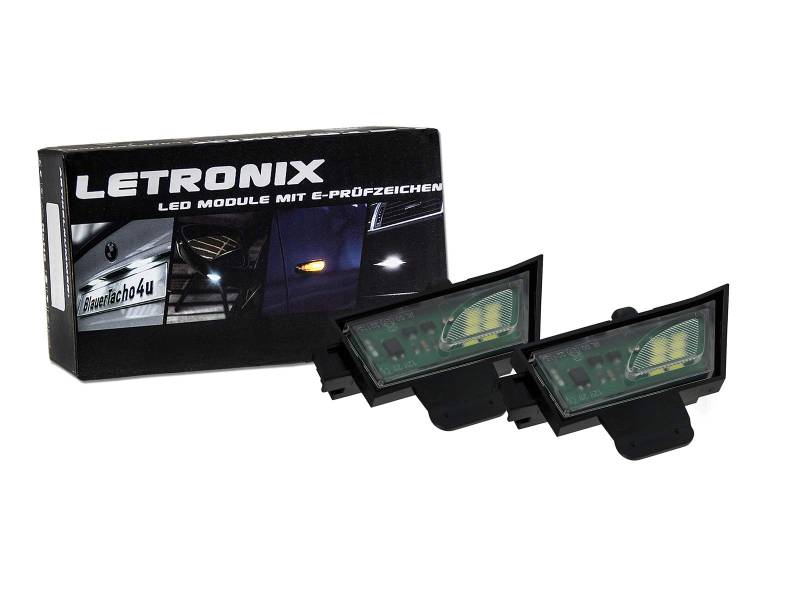 LETRONIX SMD LED Umfeldbeleuchtung Ausstiegsbeleuchtung Module kompatibel mit Touran 2 II Typ 5T ab 2015 / Golf 7 VII Typ AU 2012-2021 / Golf 7 VII Variant 2013-2021 / Golf Sportsvan ab 2014 von letronix
