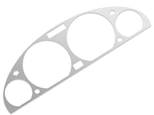 LETRONIX Tachoblende Silber Tacho Blende Cover geeignet für Fahrzeug E46 von letronix