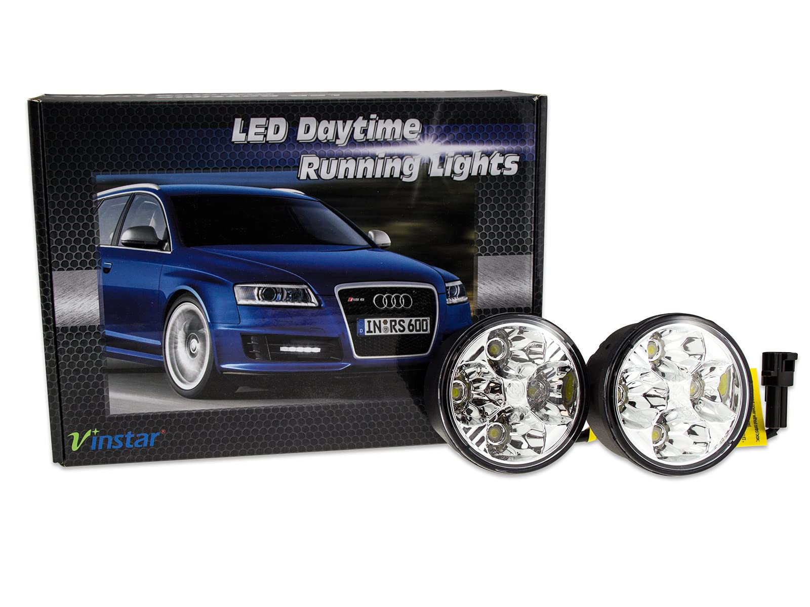 Vinstar 4 Emitter LED Tagfahrlicht 6000K Rund Ø 70mm inkl. Relais E-Prüfzeichen Vinstar 4 Emitter LED Tagfahrlicht 6000K Rund Ø 70mm inkl. Relais E-Prüfzeichen von letronix