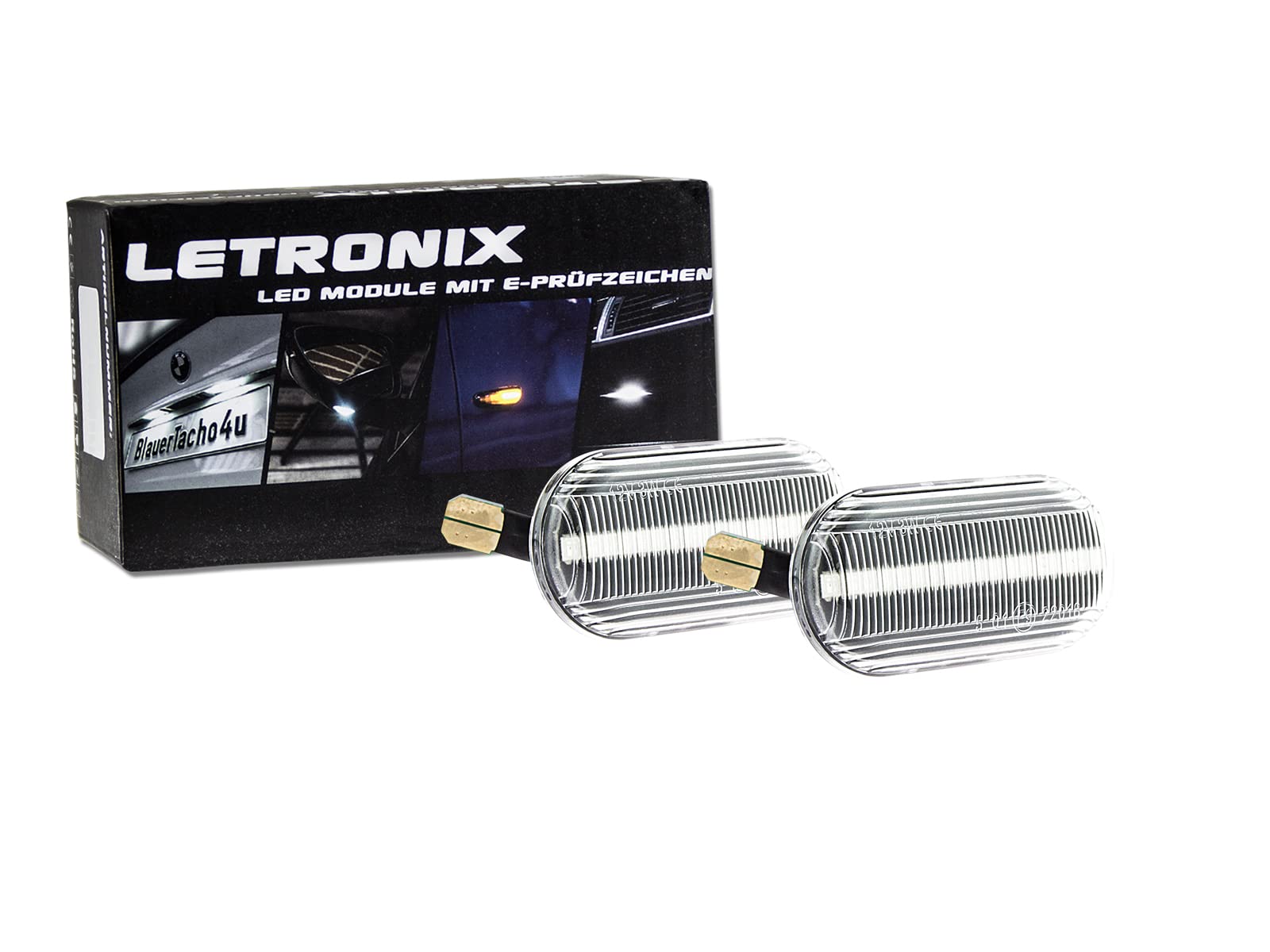 letronix LED Seitenblinker Blinker Module Klar Silber E-Prüfzeichen kompatibel mit: Vivaro A/Fortwo 453 / Clio I Typ 57 / Clio II Typ B/Megane I/Kangoo Typ KC/Laguna I Typ 56 / Twingo I letronix LED Seitenblinker Blinker Module Klar Silber E-Prüfzeichen kompatibel mit: Vivaro A/Fortwo 453 / Clio I Typ 57 / Clio II Typ B/Megane I/Kangoo Typ KC/Laguna I Typ 56 / Twingo I von letronix