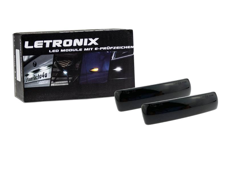 letronix LED Seitenblinker Blinker Module Smoke Schwarz geeignet für Discovery 3 2004-2009 / Discovery 4 2009-2017 / Freelander Typ LF 2006-2014 / Sport 2005-2013 mit E-Prüfzeichen von letronix