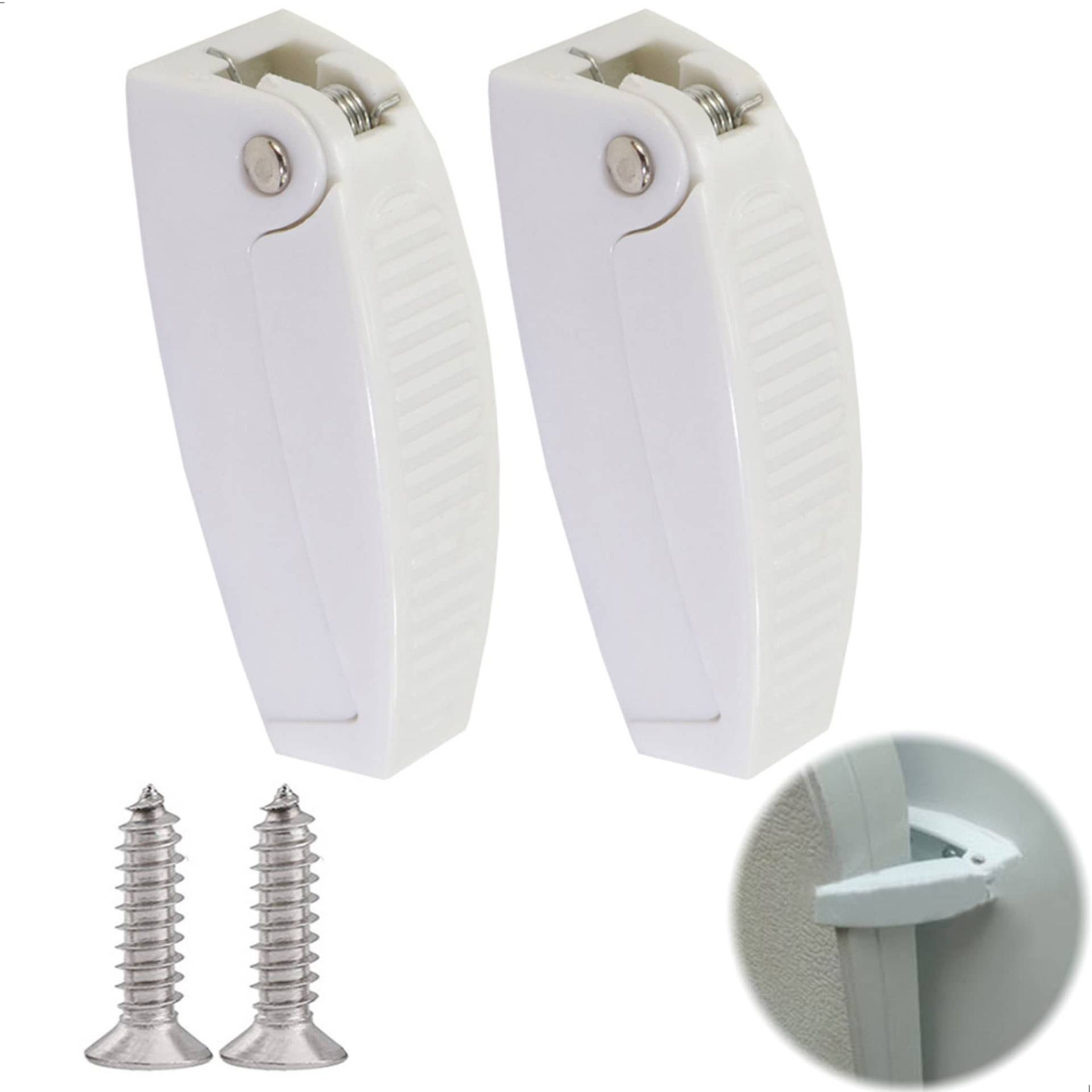 letuxaamz Türfeststeller Wohnmobil Türen und Fenster Türhalter Türstopper-2 teilig Wohnwagen Stauraum-Tür Gepäcktüren Wohnmobil Caravan Zubehör weiß Türverriegelungs-Türclip letuxaamz Türfeststeller Wohnmobil Türen und Fenster Türhalter Türstopper-2 teilig Wohnwagen Stauraum-Tür Gepäcktüren Wohnmobil Caravan Zubehör weiß Türverriegelungs-Türclip von letuxaamz