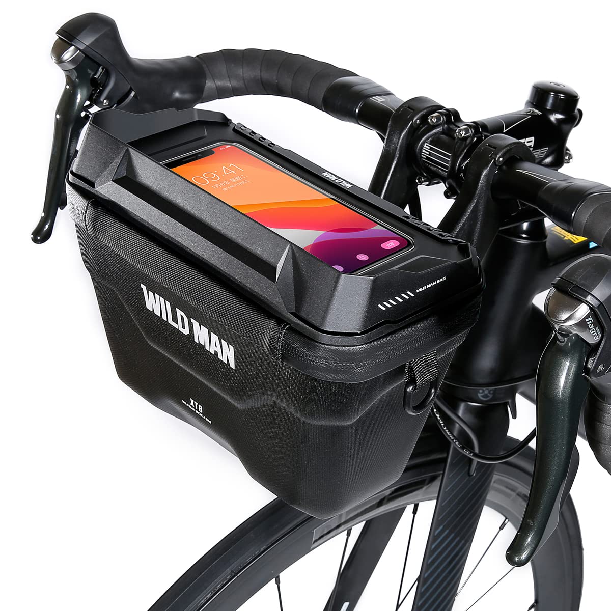 Wildman Fahrradtasche Lenkertasche Rahmentasche Oberrohrtasche Wasserdicht 4 Liter mit transparentem Smartphone-Fach Adapter für 6.7" Handy Wildman Fahrradtasche Lenkertasche Rahmentasche Oberrohrtasche Wasserdicht 4 Liter mit transparentem Smartphone-Fach Adapter für 6.7" Handy von liebfit