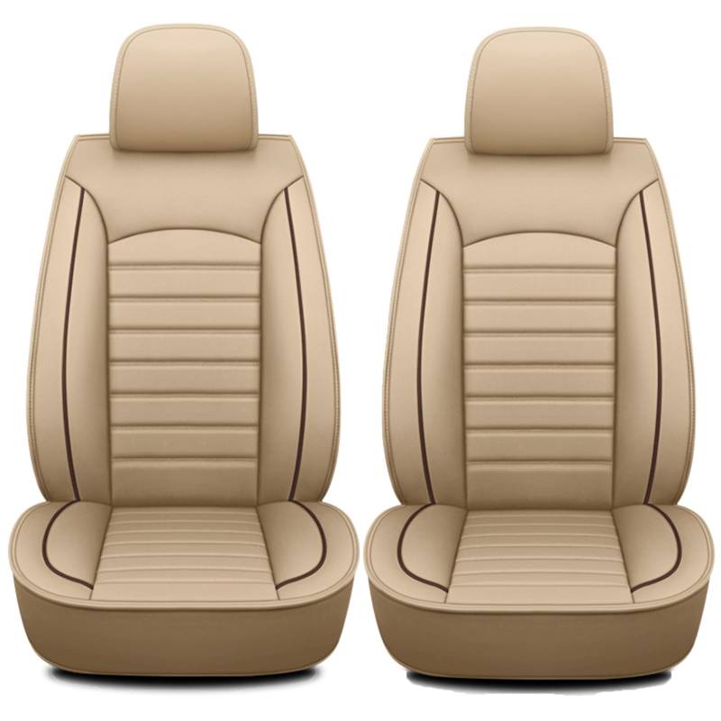 lioidres 2 Stück Auto-Sitzbezug, für Dacia Dokker 1.5 Diesel 2012-2025 Abnehmbarer Sitzbezug Leder verschleißfest und staubdicht, E Beige von lioidres
