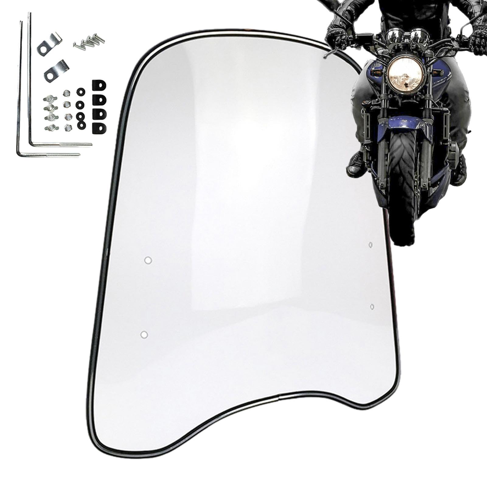Lisutupode Motorrad Windschutzscheibe, Transparente Motorrad Windschutzscheibe, Motorrad Spoilerscheibe, Windschild Spoiler, Windschutzscheibe Verlängerung Spoiler, Elektroautos, Roller, 46x42cm Lisutupode Motorrad Windschutzscheibe, Transparente Motorrad Windschutzscheibe, Motorrad Spoilerscheibe, Windschild Spoiler, Windschutzscheibe Verlängerung Spoiler, Elektroautos, Roller, 46x42cm von lisutupode