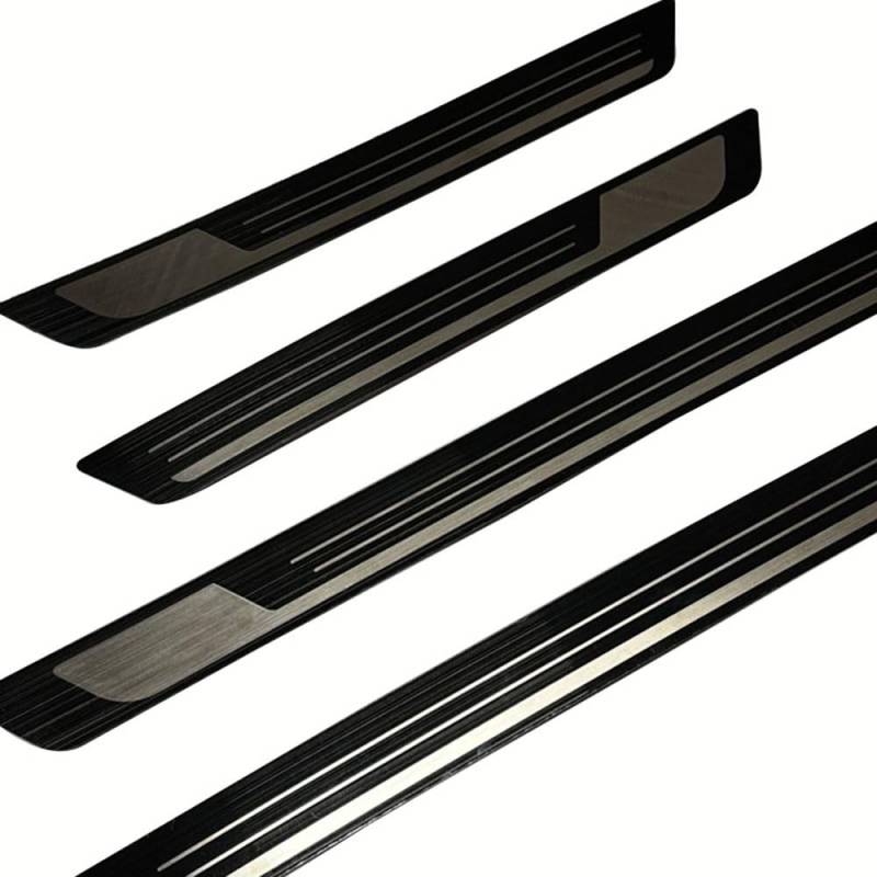 Auto Einstiegsleisten Schutz für FO-RD Edge 2009-2023 2024 2025,Türschweller Aufkleber Edelstahl,Kratzschutz Schutzleisten Dekorative Zierleisten Für Autotüren,A-Black von liuguoqiang