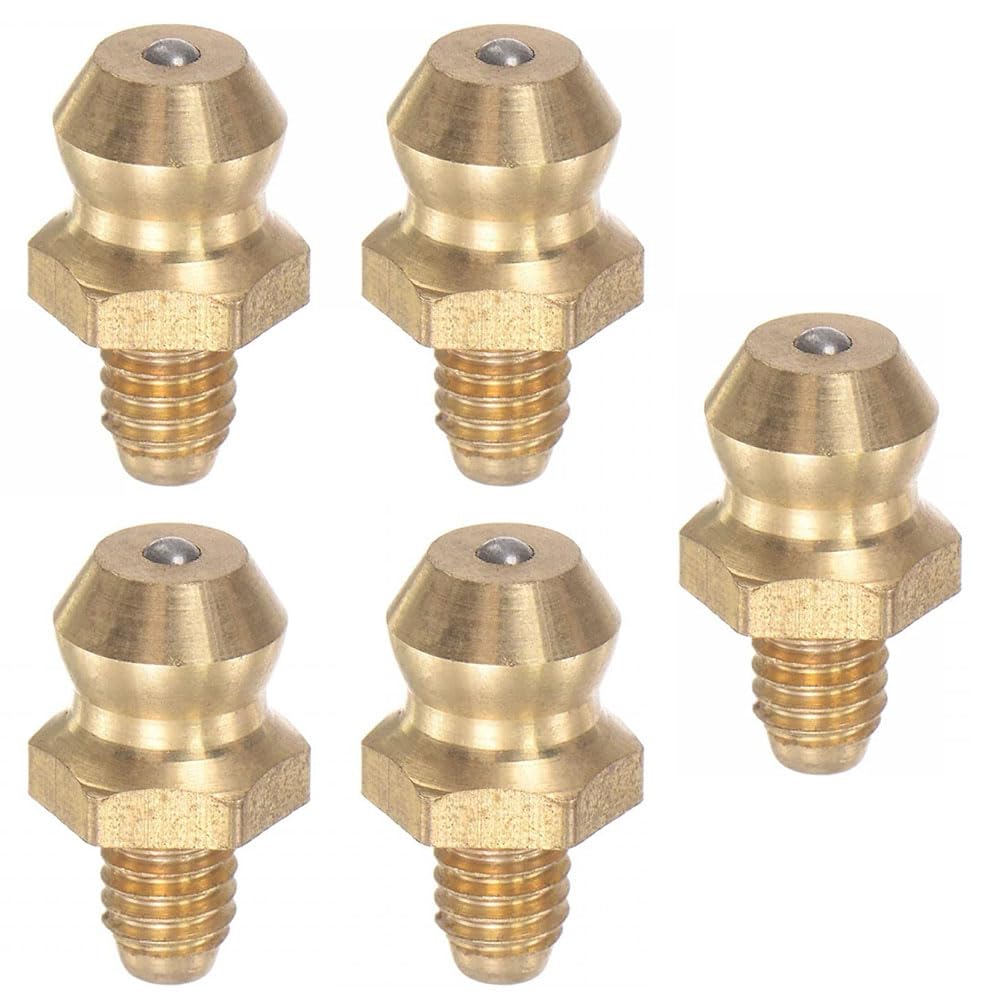 lohill 5 Stück M4x0.7mm Messing Gerade Schmiernippel Hydraulik Fettnippel Zubehör von lohill