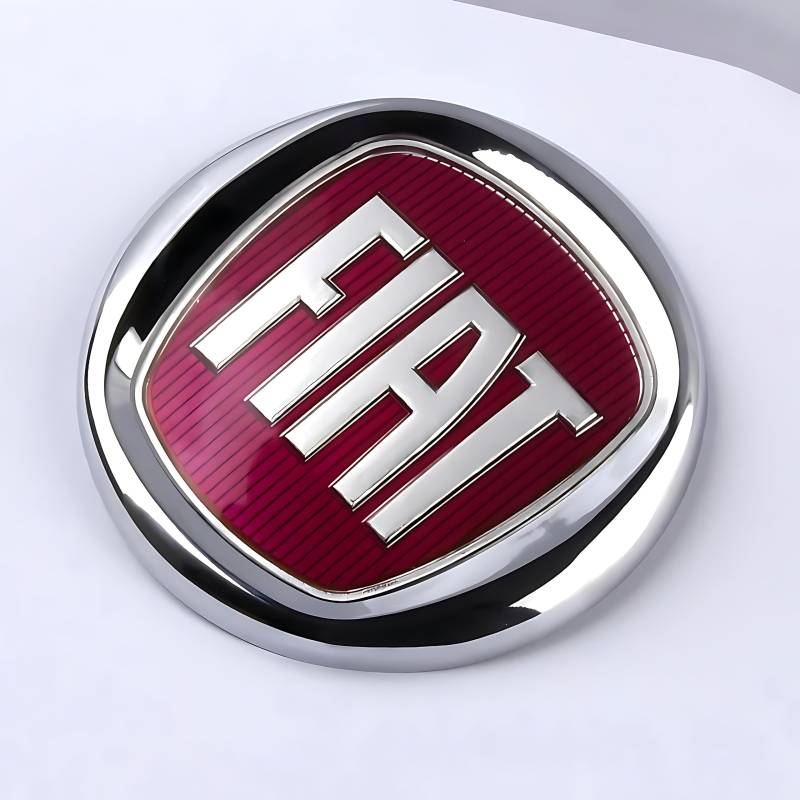 Auto-Embleme-Set kompatibel mit dem FIAT Grande Panda 2024-2025 für Vorder- und Heck - 12cm/9.5cm Vorder-, 9.5cm Heck - ABS Silberplattiert - Klebe-/Schnellverschluss-Installation von luguanglian