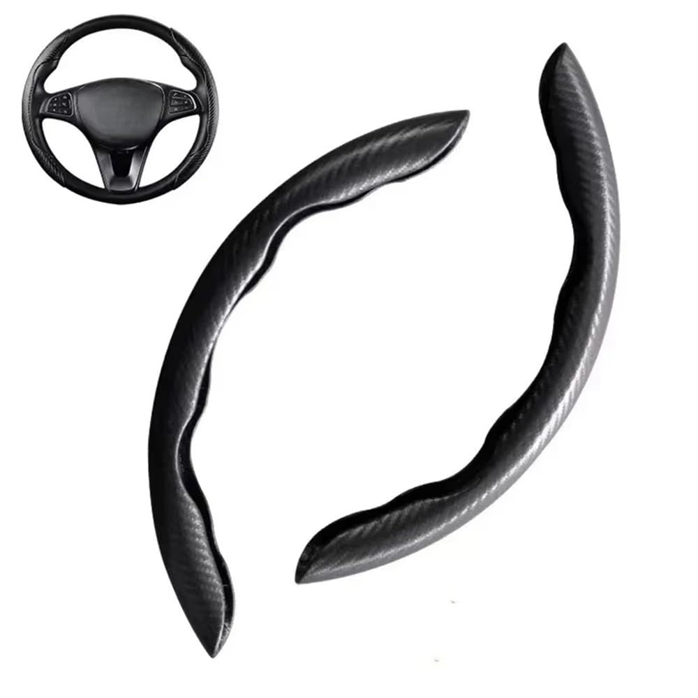 Lenkradbezug in Metall-Carbon-Optik - Segmentiert & Ultra-Dünn | Rutschfester Griff | Stilvolles Design | Ganzjährig nutzbar kompatibel mit dem Lexus UX 2018–2022,Black von luguanglian
