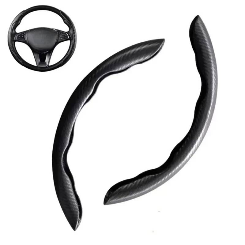 Lenkradbezug in Metall-Carbon-Optik - Segmentiert & Ultra-Dünn | Rutschfester Griff | Stilvolles Design | Ganzjährig nutzbar kompatibel mit dem Lexus UX 2018–2022,Black von luguanglian