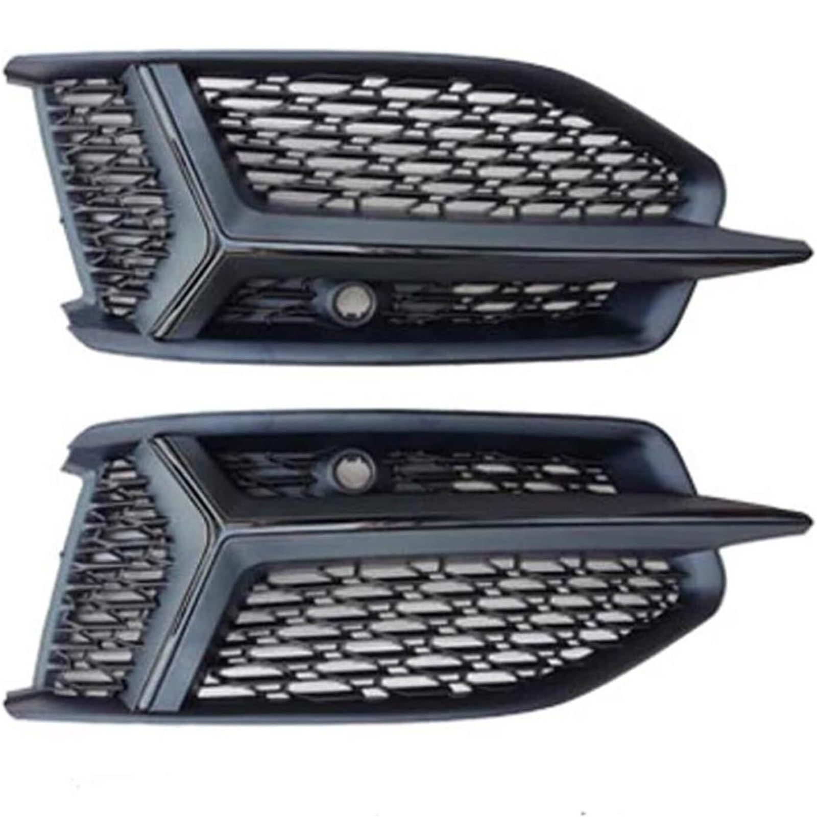Kühlergrill für Nebelscheinwerfer Auto Front Niere Grill A6 für Standard Stoßstange 2019-2021 Waben Front für Sport Nebel Lampe(Schwarz) von luoliang