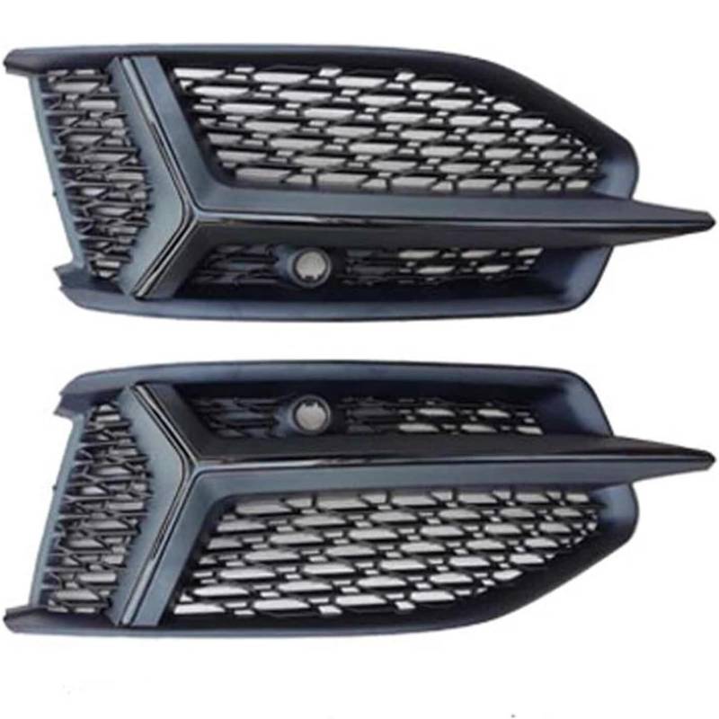 Kühlergrill für Nebelscheinwerfer Auto Front Niere Grill A6 für Standard Stoßstange 2019-2021 Waben Front für Sport Nebel Lampe(Schwarz) von luoliang