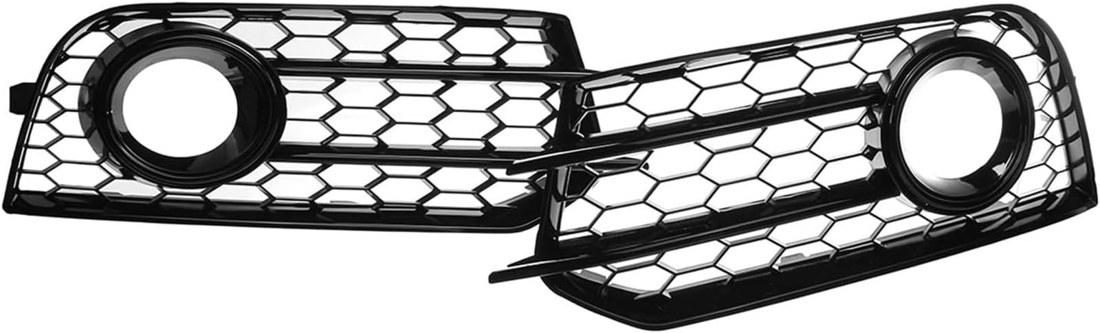 Kühlergrill für Nebelscheinwerfer Auto Front Stoßstange Nebel Lampe Grill Mesh Nebel Licht Haube X0807681A Für A1 8X 2010-2014(Gloss Black) von luoliang