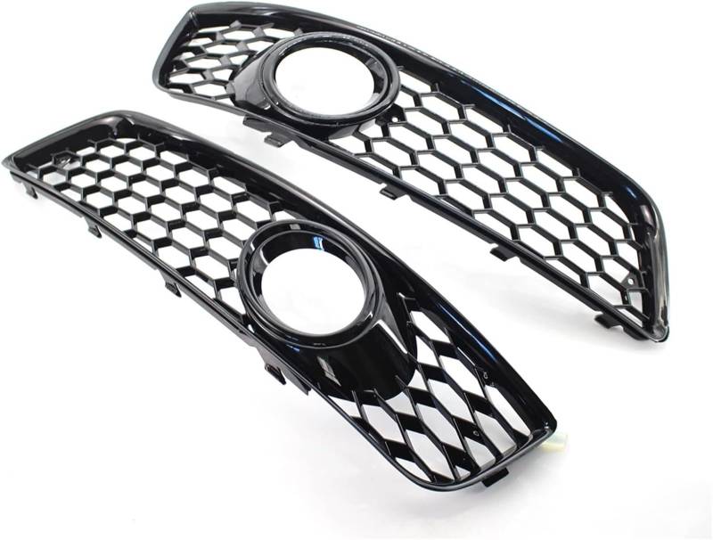 Kühlergrill für Nebelscheinwerfer Für A3 8P 2009-2013 8P0807682D Auto Kühlergrill Wabengrill Abdeckung Mesh Grill(Schwarz) von luoliang