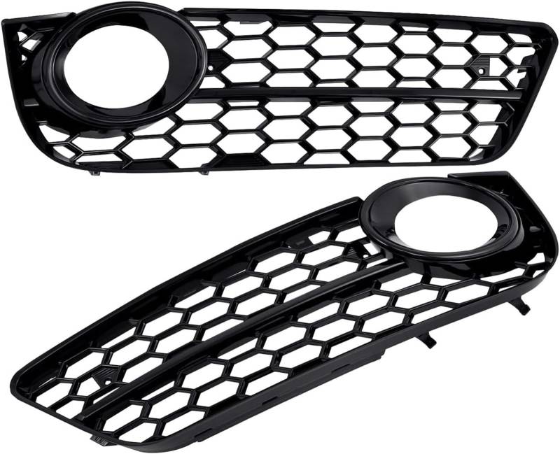 Kühlergrill für Nebelscheinwerfer Für A5 2008-2011 Kühlergrill Balck Mesh Grill Auto Nebel Licht Kühlergrill Lampe Abdeckung von luoliang