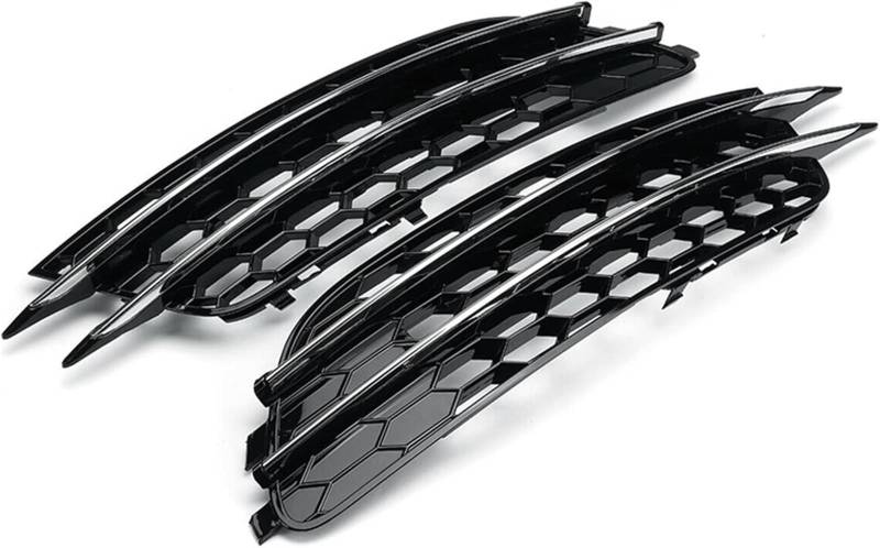 Kühlergrill für Nebelscheinwerfer Für A6 2012-2015 2Pcs Auto Front Nebel Licht Kühlergrill Nebel Lampe Kühlergrill Abdeckung Trim(Chrome) von luoliang