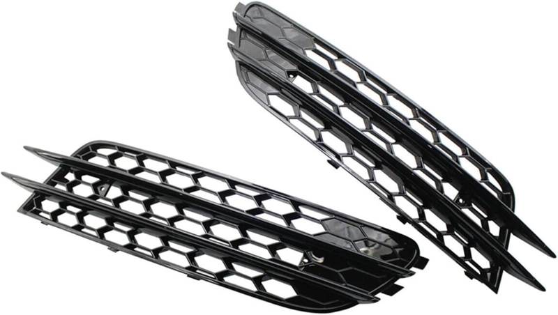 Kühlergrill für Nebelscheinwerfer Für A6 2012-2015 2Pcs Auto Front Nebel Licht Kühlergrill Nebel Lampe Kühlergrill Abdeckung Trim(Schwarz) von luoliang