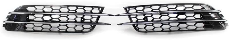 Kühlergrill für Nebelscheinwerfer Für A6 C7 Für Limousine 2012-2015 Für Gloss Black Car Front Nebelscheinwerfer Kühlergrill(Chrome) von luoliang