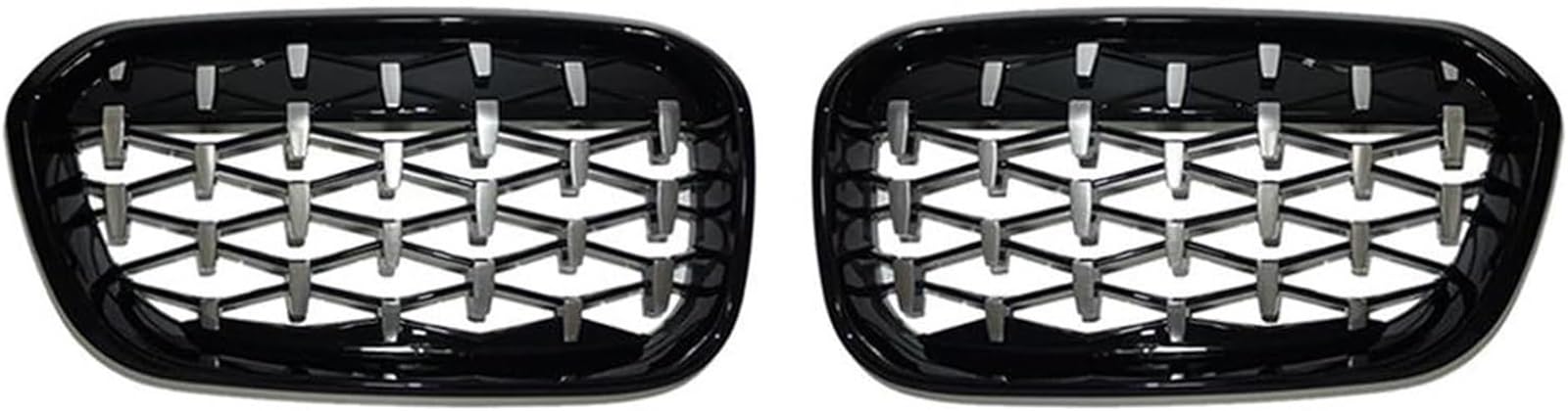 Kühlergrill für Nebelscheinwerfer Für BMW 1 Series Auto Frontstoßstangengitter Diamantgrill Auto Frontstoßstangengitter(Black and Silver) von luoliang