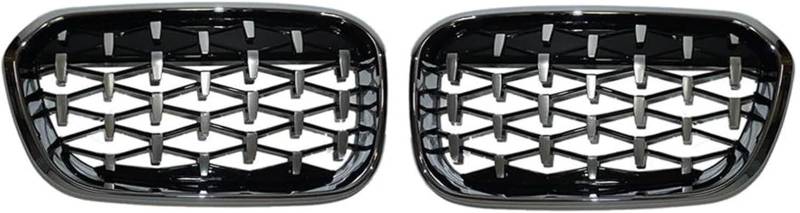 Kühlergrill für Nebelscheinwerfer Für BMW 1 Series Auto Frontstoßstangengitter Diamantgrill Auto Frontstoßstangengitter(Full Silver) von luoliang