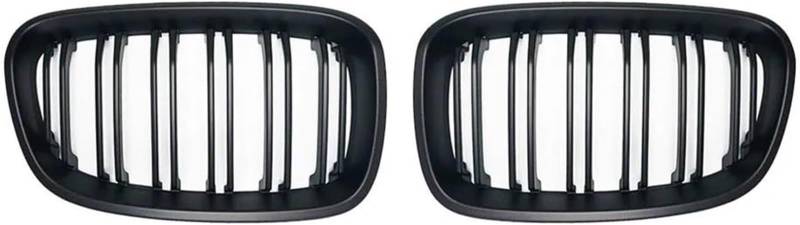 Kühlergrill für Nebelscheinwerfer Für BMW 1 Series Auto Vorderen Stoßfänger Nierengrill Doppellamellen Schwarz Gitter(Matte Black) von luoliang