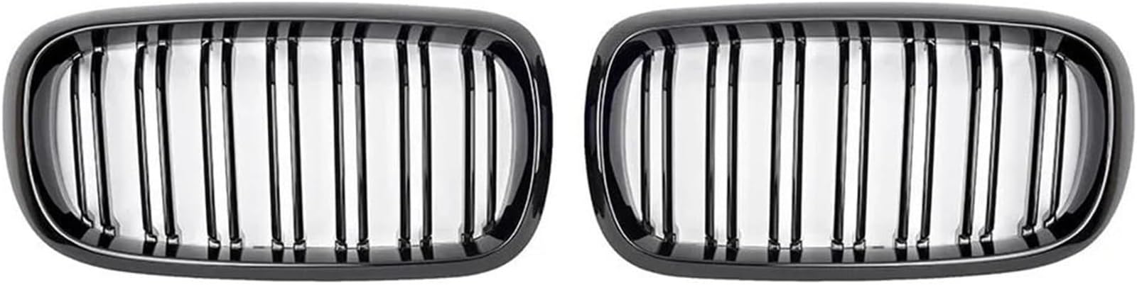 Kühlergrill für Nebelscheinwerfer Für BMW Doppel Lamellen Front Stoßstange Grill Grille Niere für kühler Racing Grills(Matte Black) von luoliang