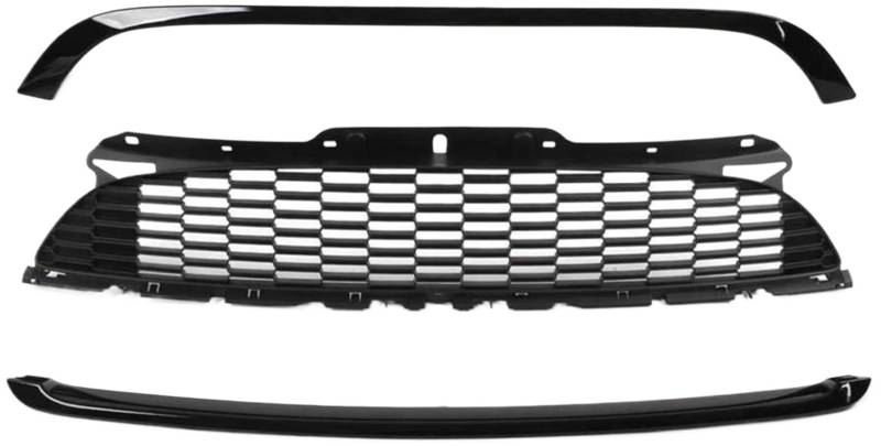 Kühlergrill für Nebelscheinwerfer Kühlergrill Für Mini R55 R56 R57 R58 R59 Für Cooper JCW 3 Teile/Satz Glänzend von luoliang