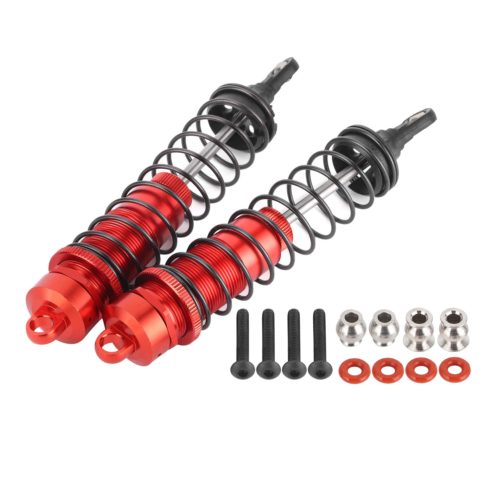 lvifloae 2pcs Heck Stoßdämpfer Fernbedienung für 1 10 arrma Aluminiumlegierungssteuerungsauto -Zubehör Heck Stoßdämpfer (Red) von lvifloae