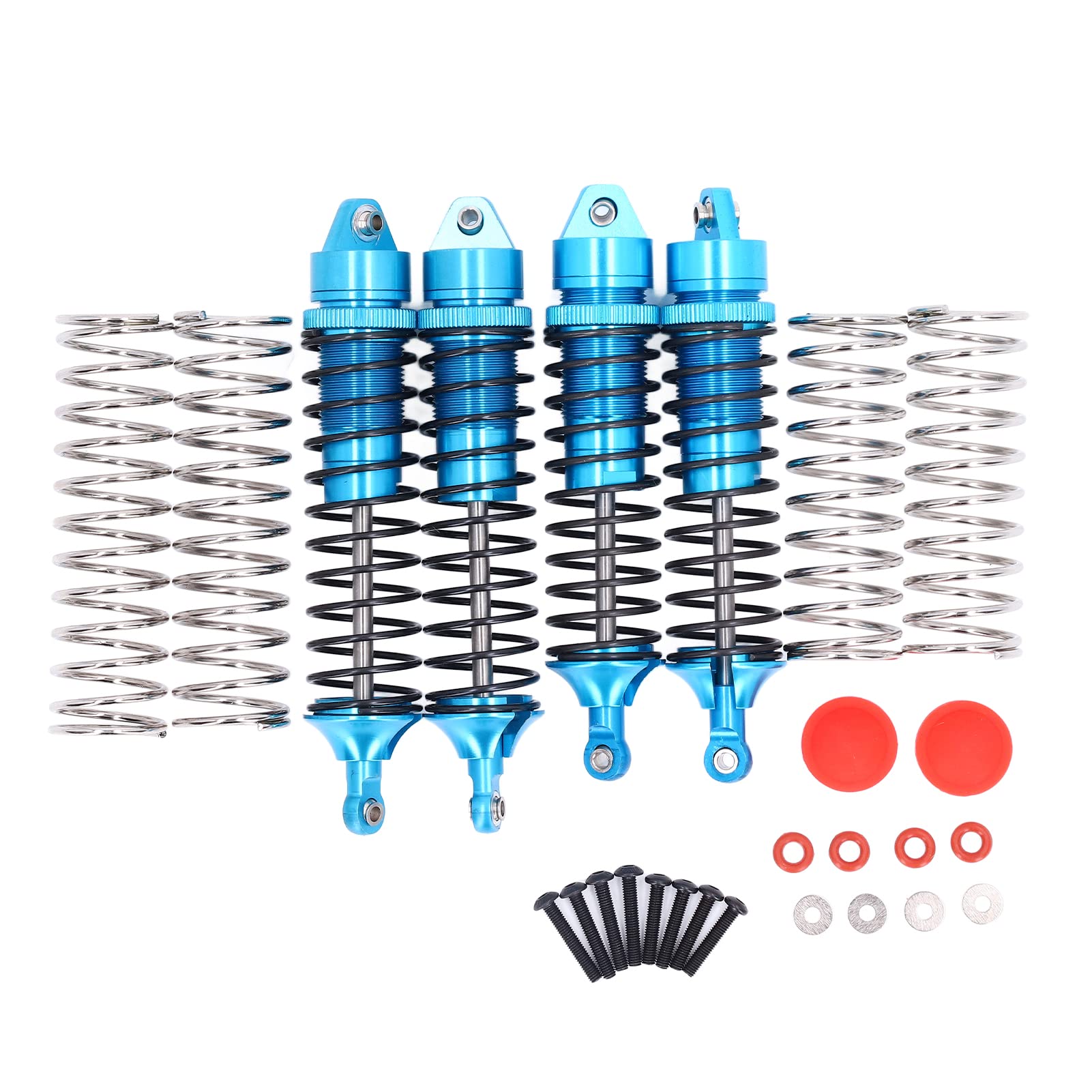 lvifloae 4-teiliger Stoßdämpfer aus Aluminiumlegierung vorne und hinten, RC-Stoßdämpfer für ARRMA 1 10, Fernbedienung, Stoßdämpfer vorne und hinten, RC-Auto (Blau) von lvifloae