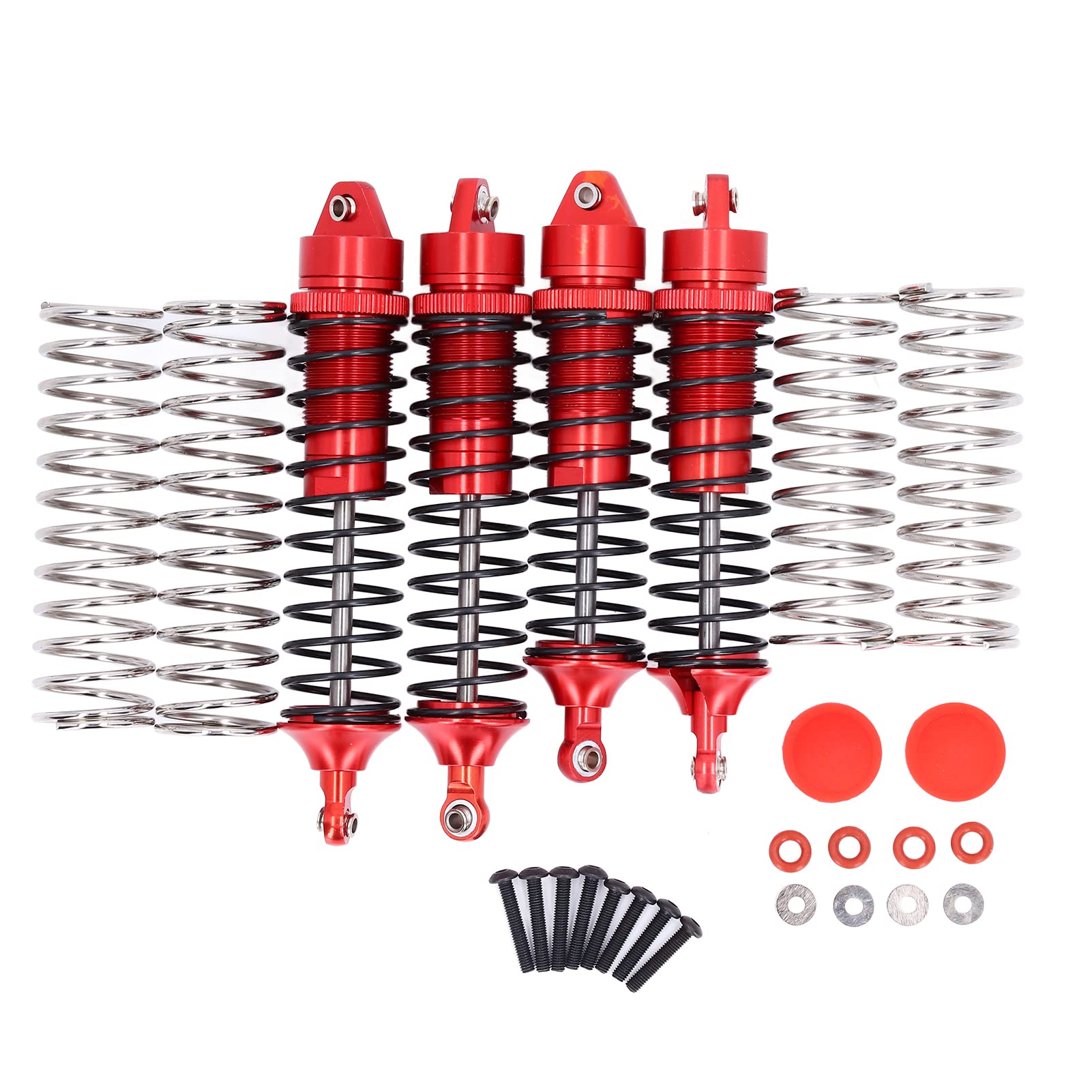 lvifloae 4-teiliger Stoßdämpfer aus Aluminiumlegierung vorne und hinten, RC-Stoßdämpfer für ARRMA 1 10, Fernbedienung, Stoßdämpfer vorne und hinten, RC-Auto (Rot) von lvifloae