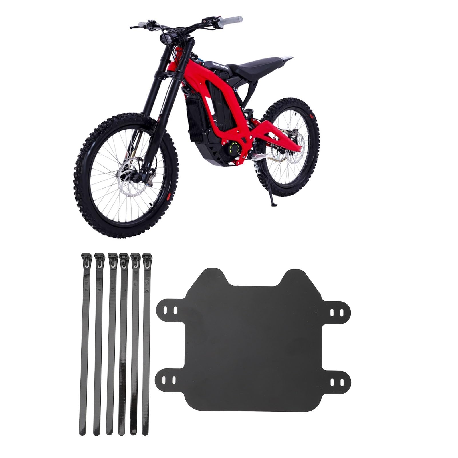 lvifloae Motorrad-Nummernschild vorne, Mattschwarz, einfach zu installierender Nummernschild-Ersatz für SUR Ron Light Bee Light S X, ABS-Kunststoff-Ersatz von lvifloae