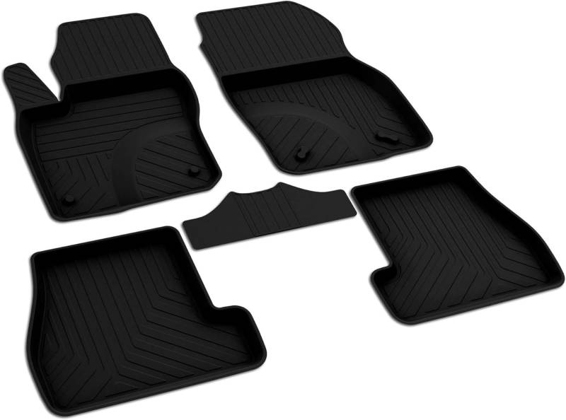 Für Ford Focus III Make-up Case HB Gummi 4D Auto Fußmatten, strapazierfähig, rutschfest, wasserdicht, langlebig & leicht zu reinigen, Allwetter Automatten (2015-2018) von mabi automotive parts