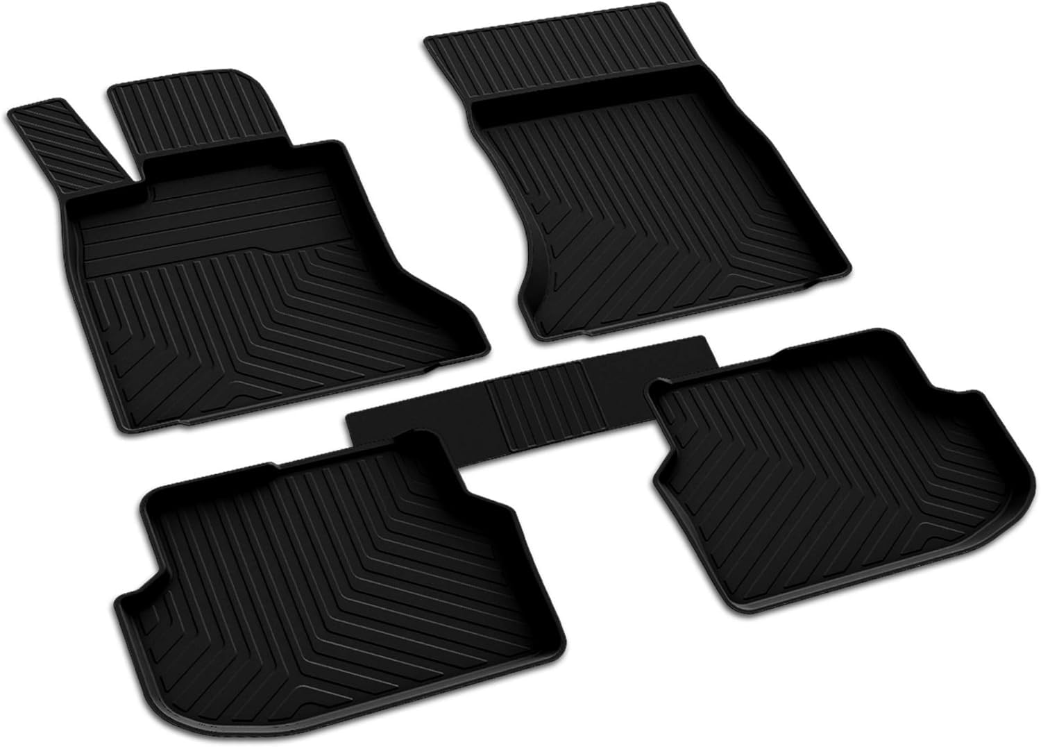 Gummi-Fußmatten für BMW 6 Serisi F06, 4D, strapazierfähig, rutschfest, wasserdicht, langlebig und leicht zu reinigen, Allwetter-Automatten (2011-2018) von mabi automotive parts