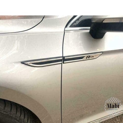 Passend für VW Passat B8 und B8,5 2015–2024 Seitenverkleidung Chrom Zubehör R Line (schwarz) von mabi automotive parts