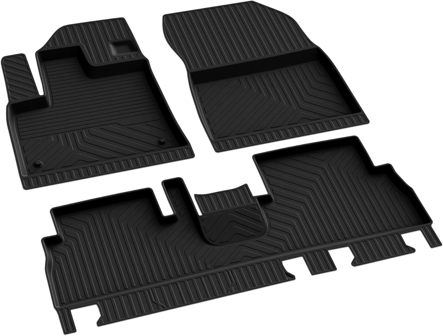 für Berlingo Gummi 4D Auto Fußmatten, strapazierfähig, rutschfest, wasserdicht, langlebig & leicht zu reinigen, Allwetter Automatten (2019+) von mabi automotive parts