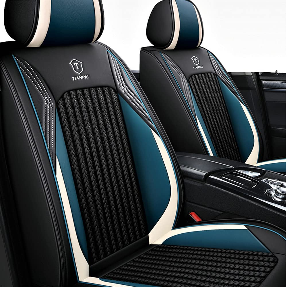 maipula Allwetter-Autositzbezug Für Hyundai Kona 5 Sitze ，Kunstleder Autositzbezüge Full Set,blau von maipula