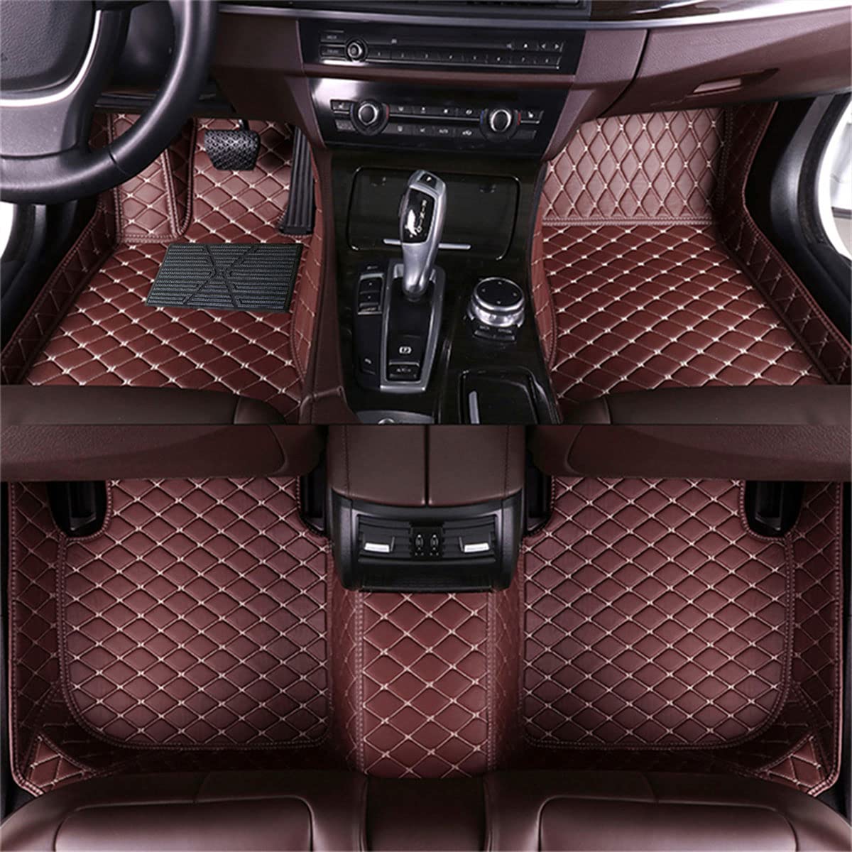Auto Fußmatten für Beetle Hatchback 2012-2019 (Car Seat Without Heating Function) Kaffeefarbe Automatten Fussmatten Bodenmatten von maipula
