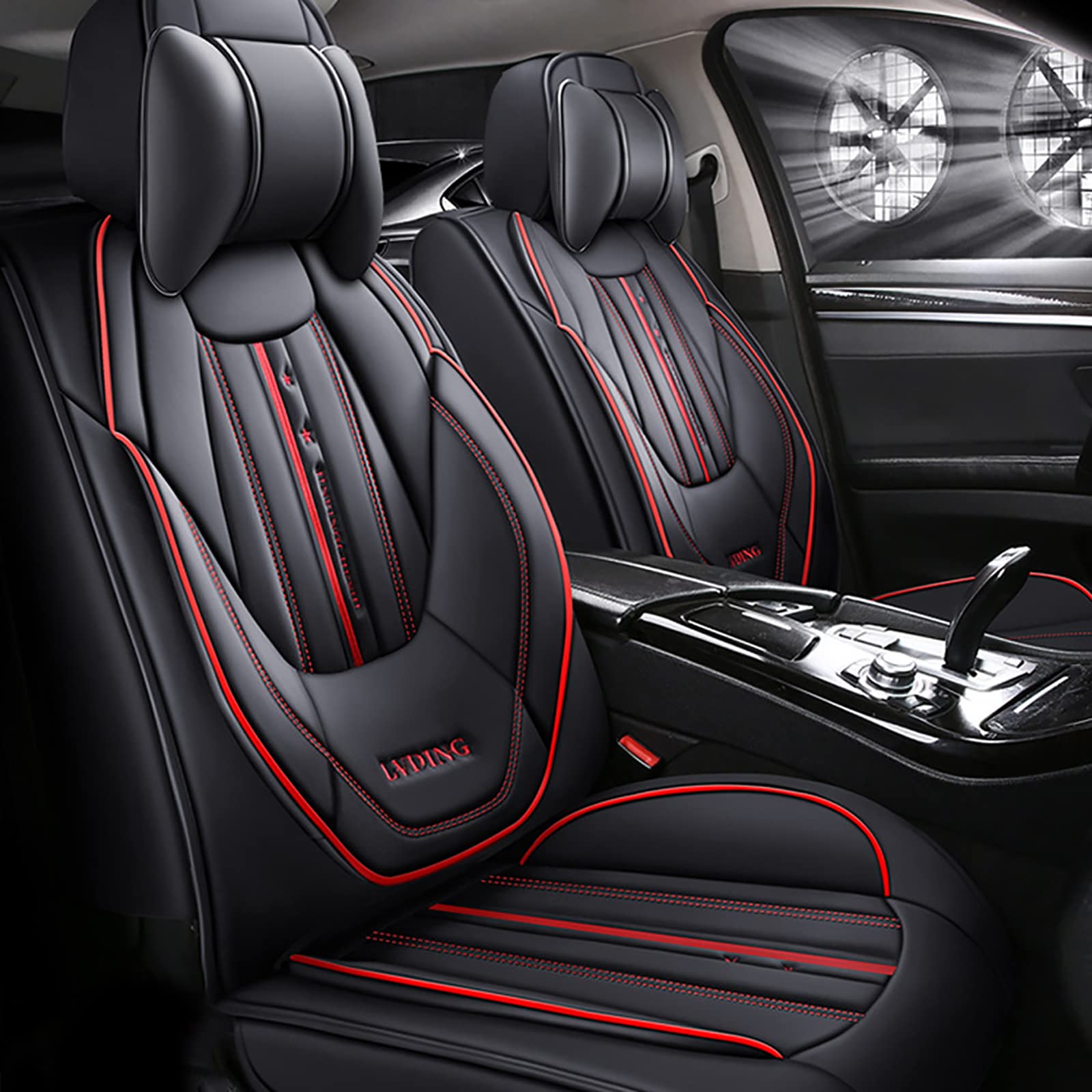 Maipula Auto Sitzauflage Für Audi Q5 SQ5 Luxus 5 Sitze Allwetter-Autositzbezug Kunstleder Komfortabler Autositzbezüge,Schwarz von Maipula