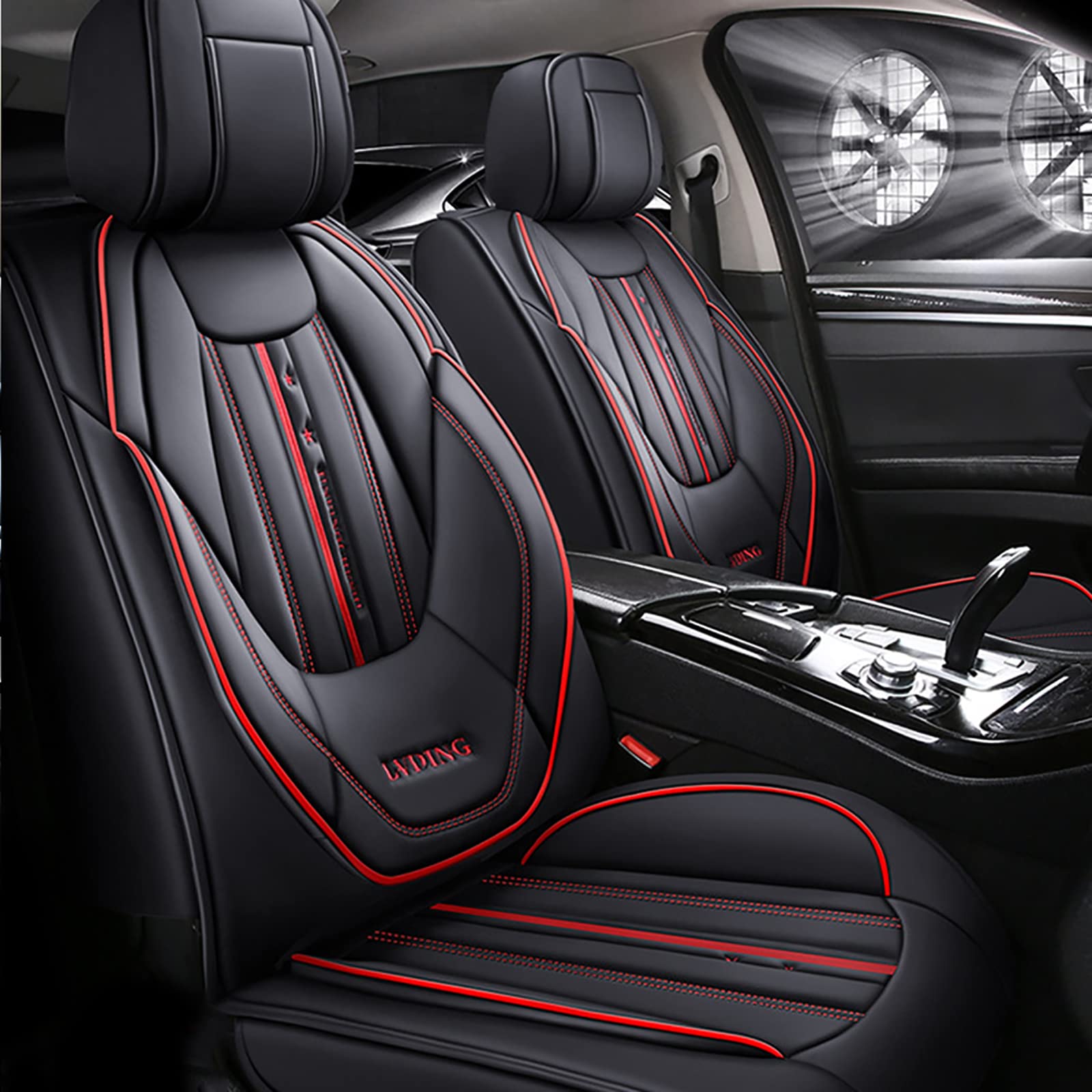 Auto Sitzauflage Für Toyota Auris 2013-2018 5 Sitze Allwetter-Autositzbezug Kunstleder Komfortabler Autositzbezüge,Schwarz von maipula