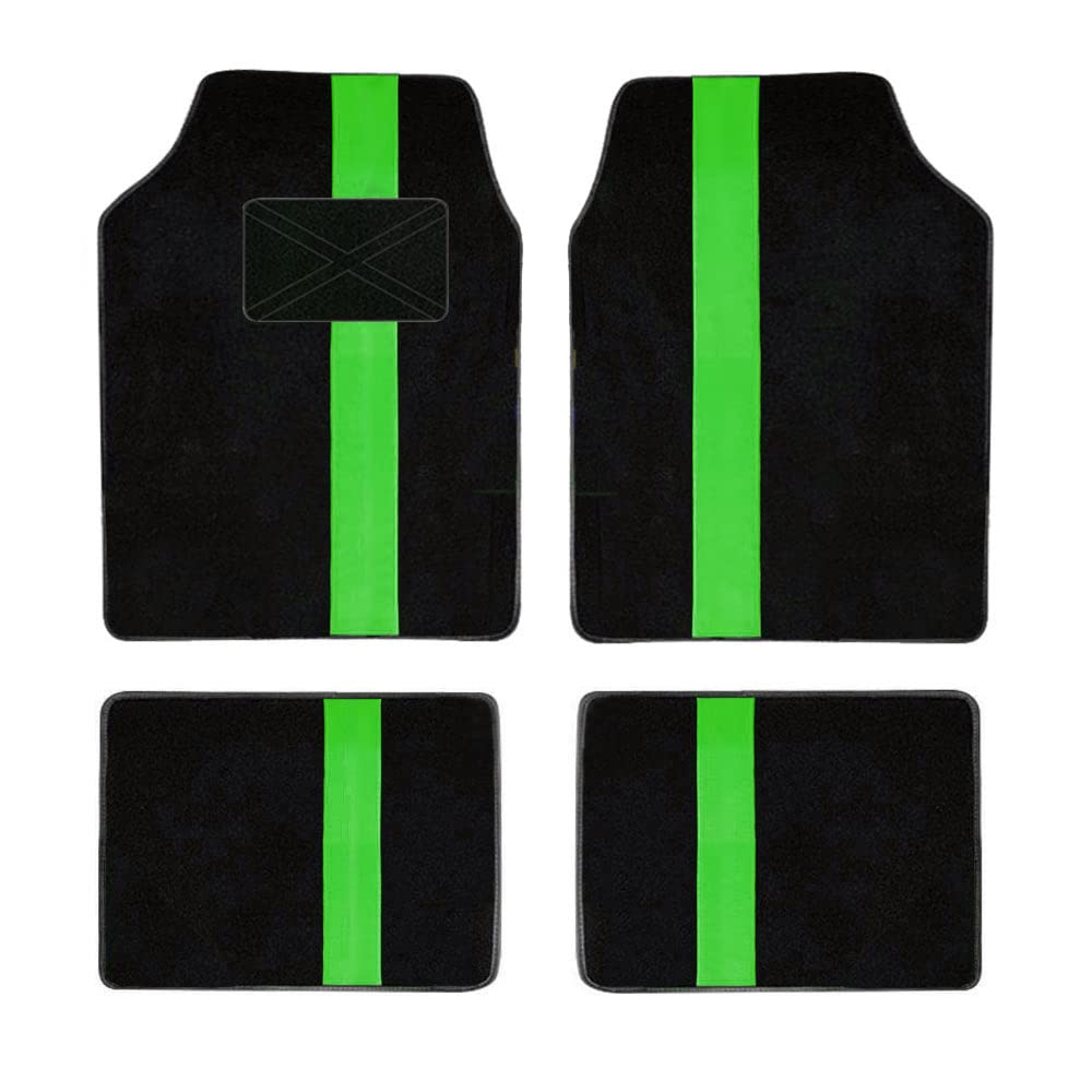 Maipula Universal Auto Fußmatten,Automatte für Fast alle Auto,4 Teiliges Set ohne Mattenhalter,Beflockun Auto bodenmatte,Schwarz Grün Maipula Universal Auto Fußmatten,Automatte für Fast alle Auto,4 Teiliges Set ohne Mattenhalter,Beflockun Auto bodenmatte,Schwarz Grün von Maipula