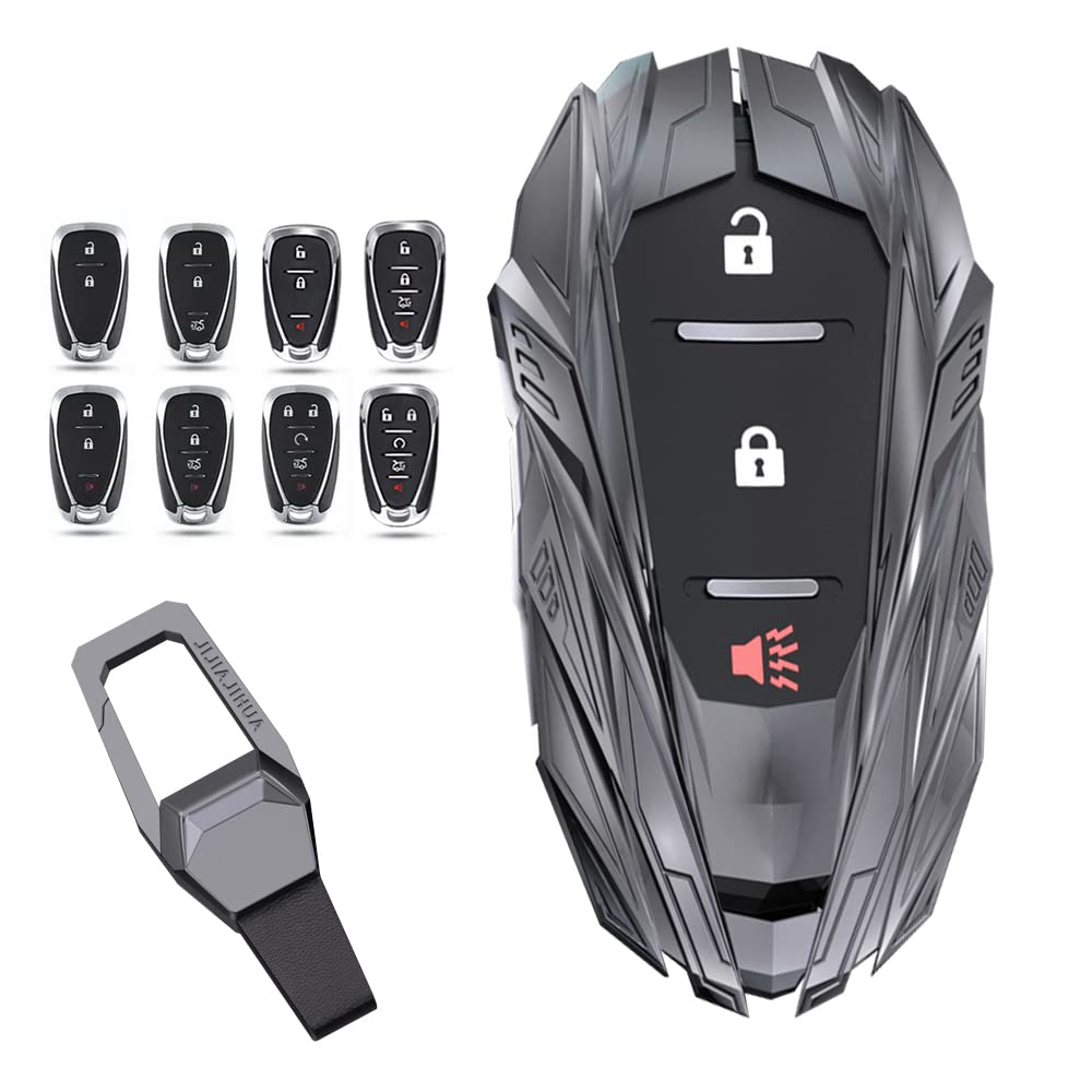 maipula Autoschlüssel Hülle für Chevrolet Chevy Malibu Camaro Cruze Traverse Sonic Volt Bolt Equinox Blazer Spark Trax 2016-up Grau maipula Autoschlüssel Hülle für Chevrolet Chevy Malibu Camaro Cruze Traverse Sonic Volt Bolt Equinox Blazer Spark Trax 2016-up Grau von maipula