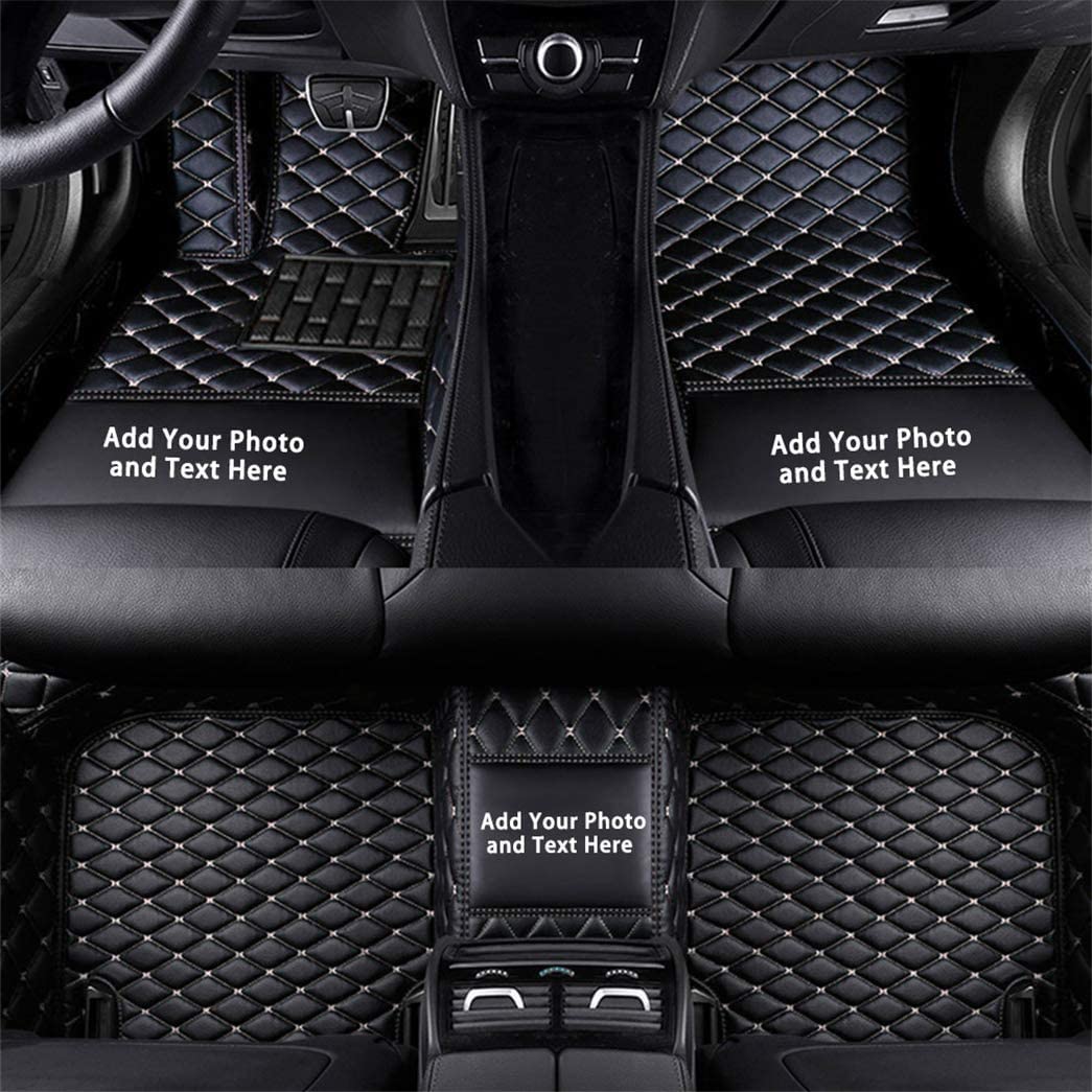 Universal Custom Auto-Fußmatten Passform für die meisten Modelle,Kunstleder wasserdichte Voll Auto Fussmatten,Schwarz Beige Universal Custom Auto-Fußmatten Passform für die meisten Modelle,Kunstleder wasserdichte Voll Auto Fussmatten,Schwarz Beige von maipula