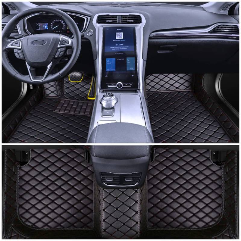 Auto Fußmatten für Ford Galaxy 2007-2016 Allwetter Fussmatten Set Zubehör Fußmatte,Schwarz von maiqiken