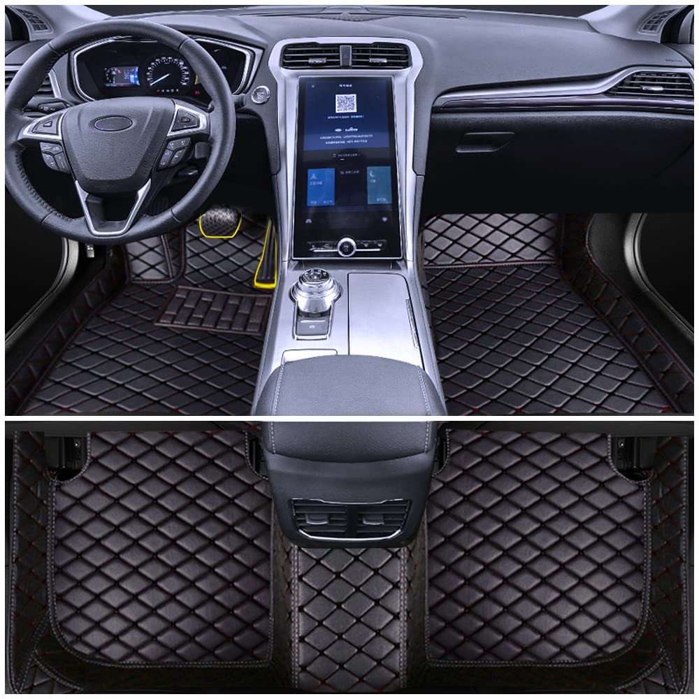 Auto Fußmatten für Ford Mondeo 2017-2019 Allwetter Fussmatten Set Zubehör Fußmatte,Schwarz Auto Fußmatten für Ford Mondeo 2017-2019 Allwetter Fussmatten Set Zubehör Fußmatte,Schwarz von maiqiken